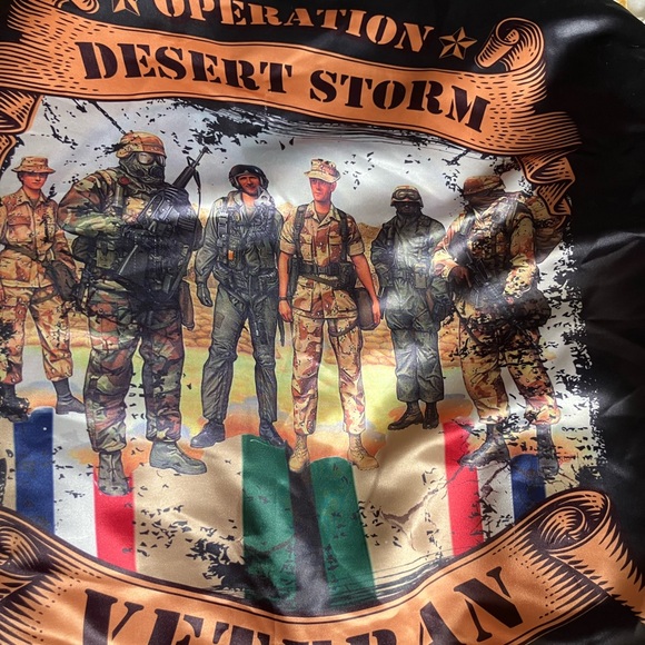 Vintage Operation Desert Storm Veteran Military Jacket Mens Large USA - Picture 8 of 8